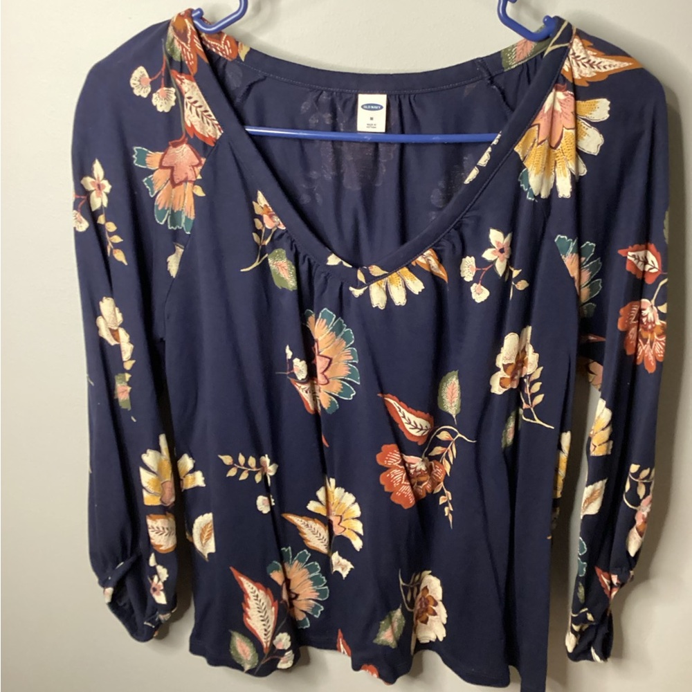 Floral Navy Top by Old Navy
